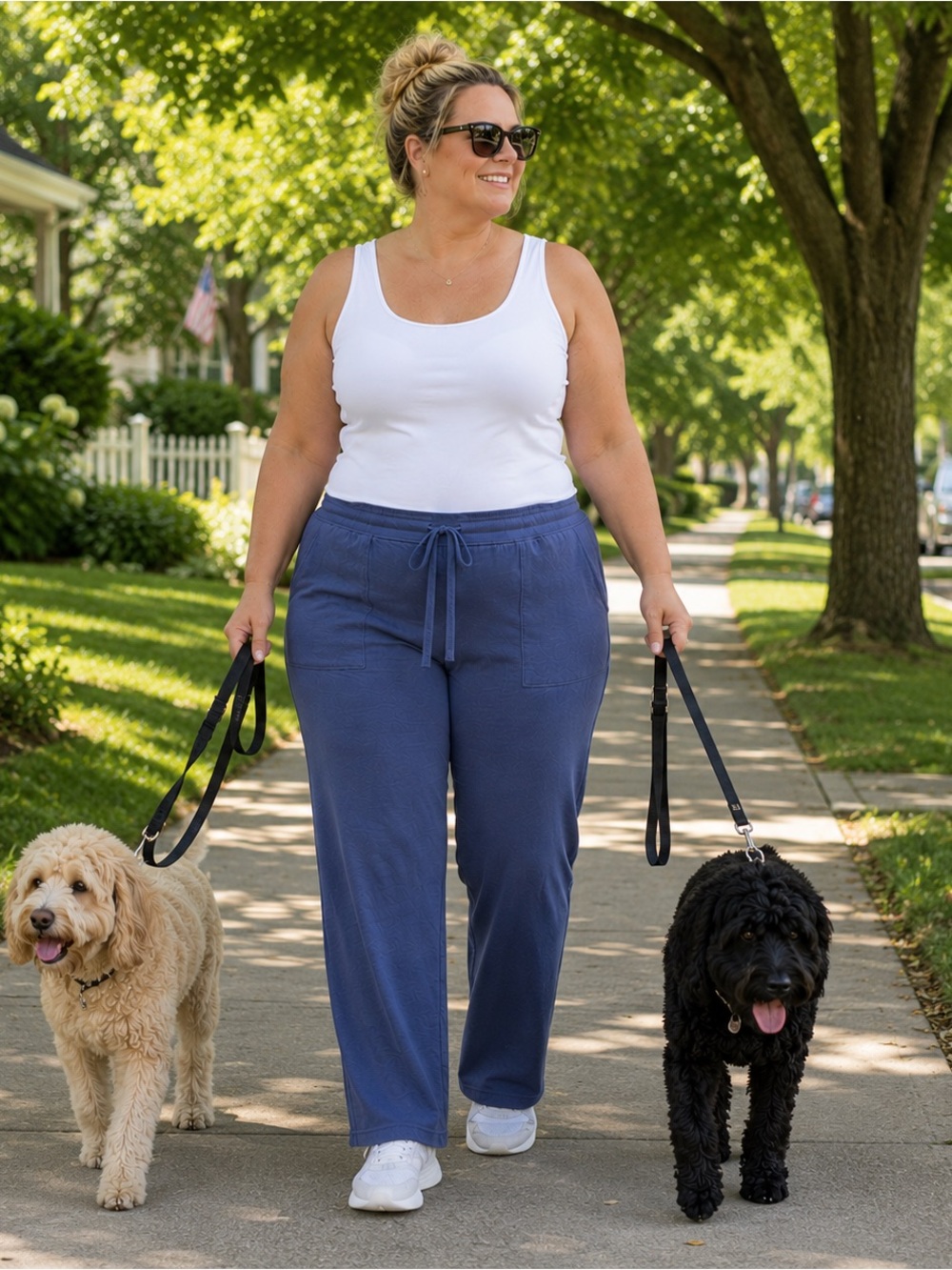 Ultra Flirt  Blue Knit Lounge Pants with Drawstring